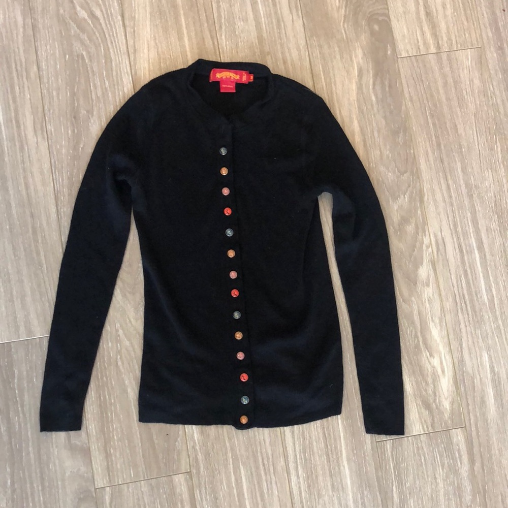 Rare Wool Shanghai Tang Ornate Button Sweater